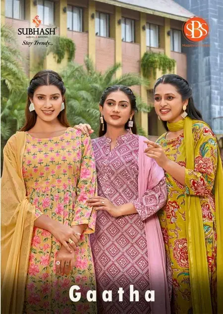 Gaatha By Sbs Cotton Long Top With Bottom Dupatta Bulk Orders In India